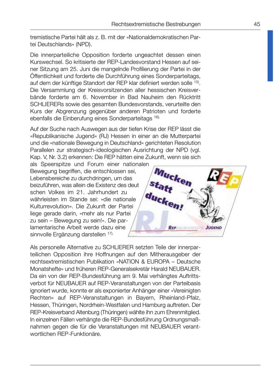 Seite 46 des Verfassungsschutzbericht 1999 Bund