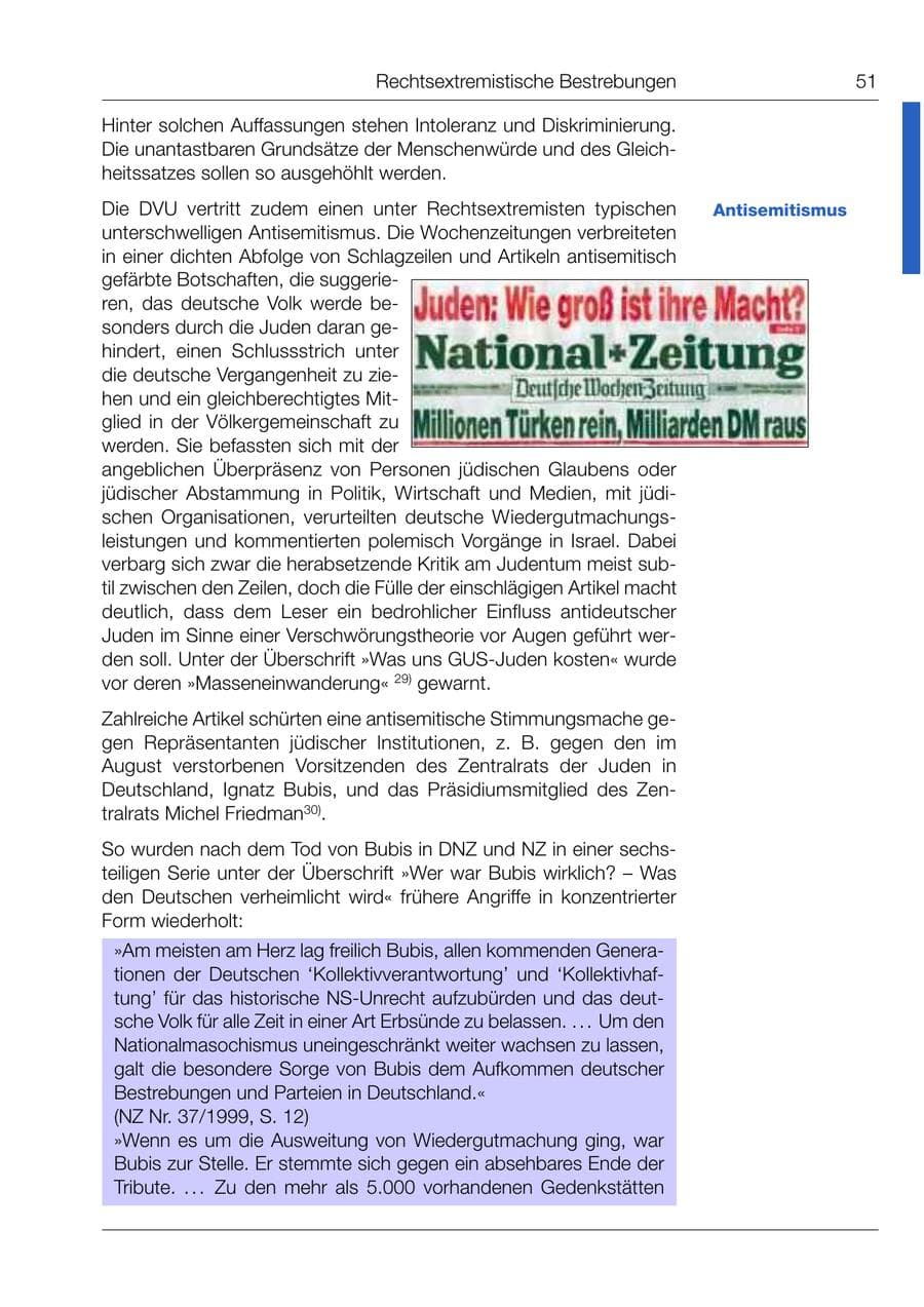 Seite 52 des Verfassungsschutzbericht 1999 Bund