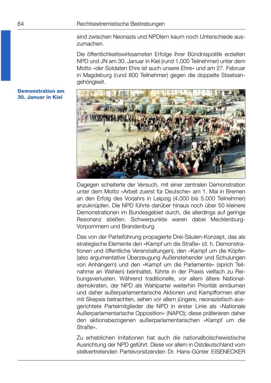 Seite 65 des Verfassungsschutzbericht 1999 Bund