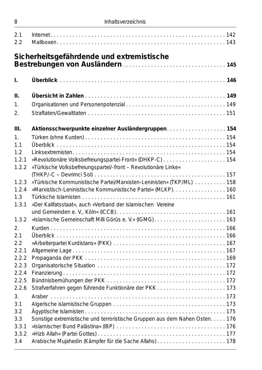 Seite 9 des Verfassungsschutzbericht 1999 Bund