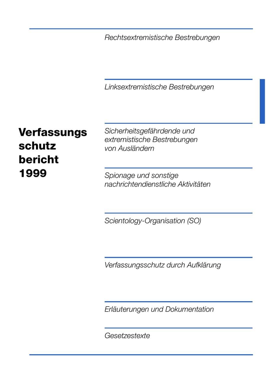 Seite 90 des Verfassungsschutzbericht 1999 Bund