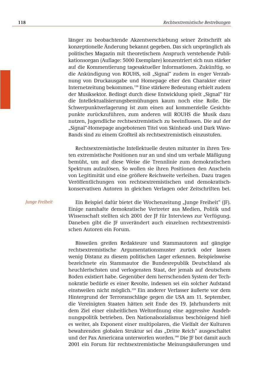 Seite 119 des Verfassungsschutzbericht 2001 Bund