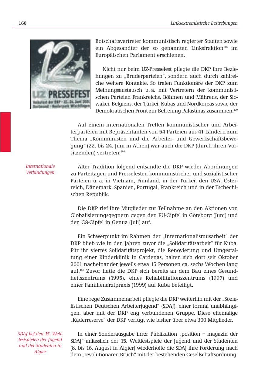 Seite 161 des Verfassungsschutzbericht 2001 Bund