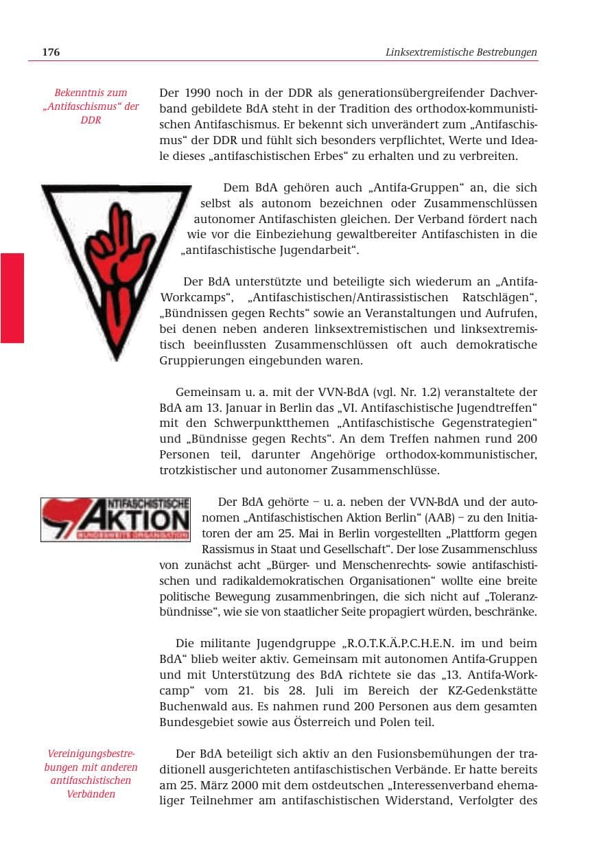 Seite 177 des Verfassungsschutzbericht 2001 Bund