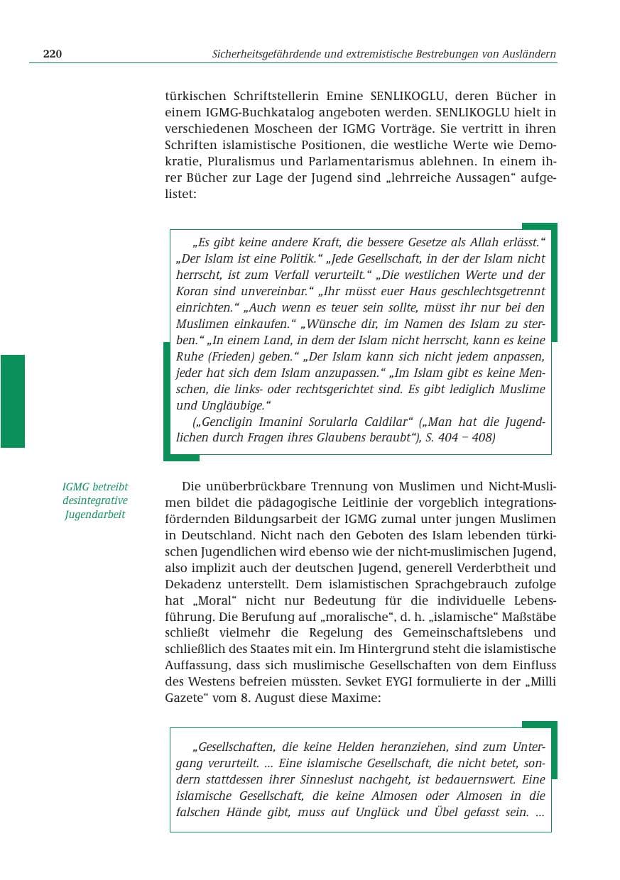 Seite 221 des Verfassungsschutzbericht 2001 Bund