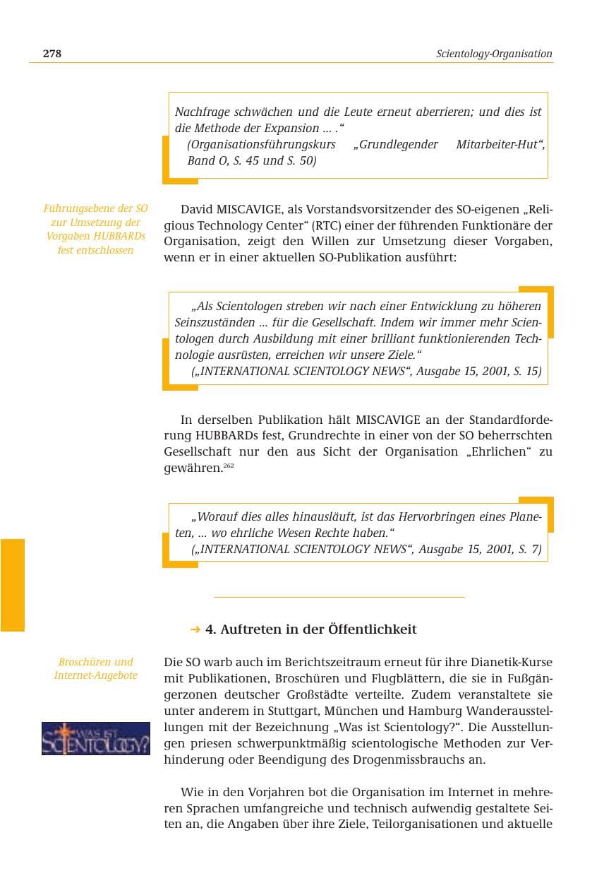 Seite 279 des Verfassungsschutzbericht 2001 Bund