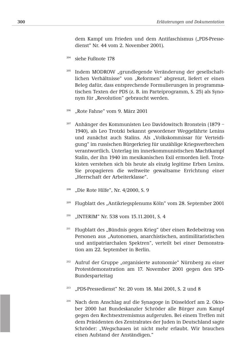 Seite 301 des Verfassungsschutzbericht 2001 Bund