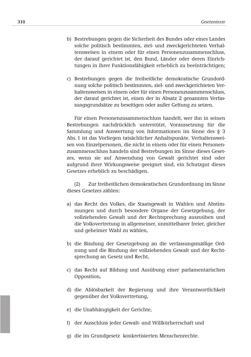 Seite 311 des Verfassungsschutzbericht 2001 Bund