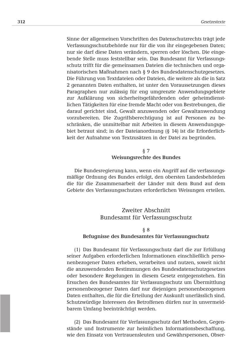 Seite 313 des Verfassungsschutzbericht 2001 Bund