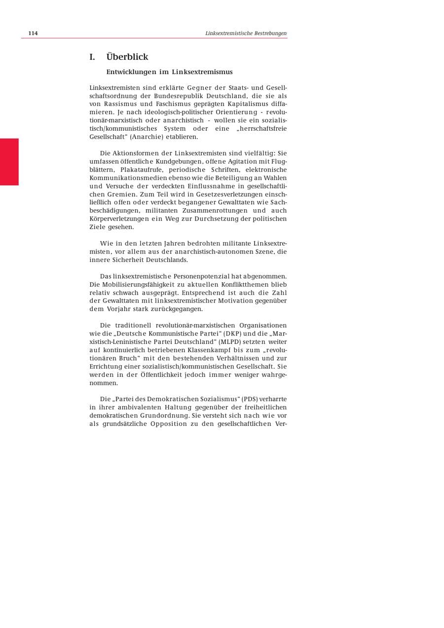 Seite 115 des Verfassungsschutzbericht 2002 Bund