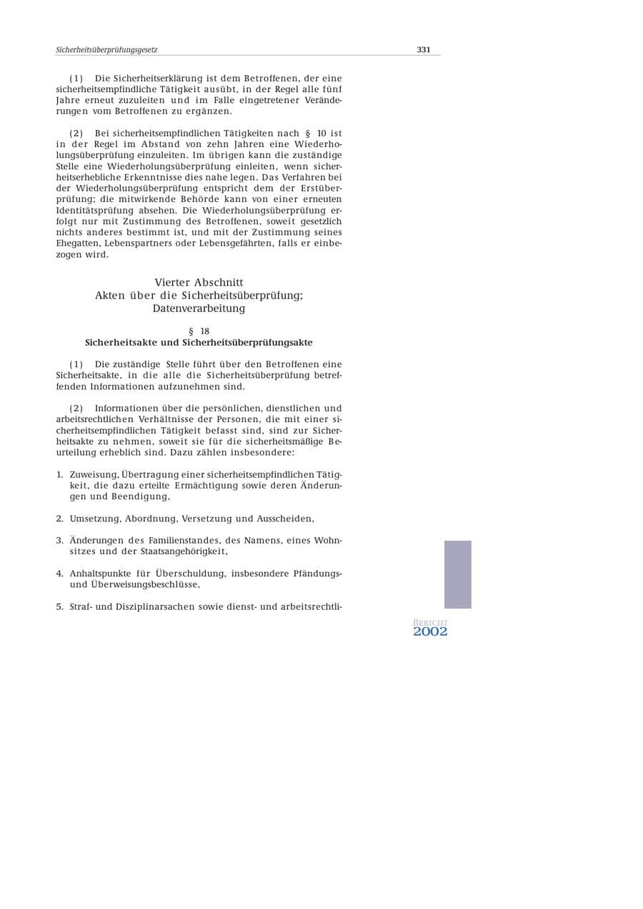 Seite 332 des Verfassungsschutzbericht 2002 Bund