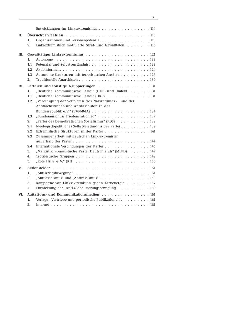 Seite 8 des Verfassungsschutzbericht 2002 Bund