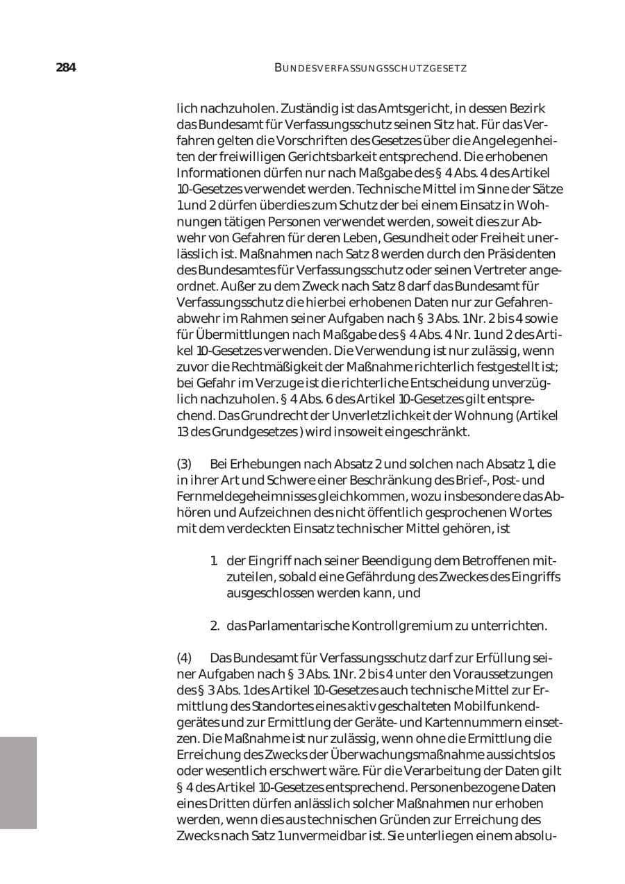 Seite 285 des Verfassungsschutzbericht 2003 Bund