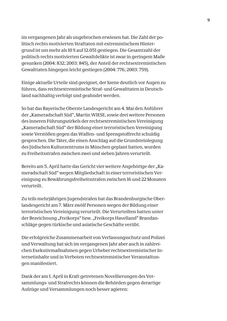 Seite 11 des Verfassungsschutzbericht 2004 Bund