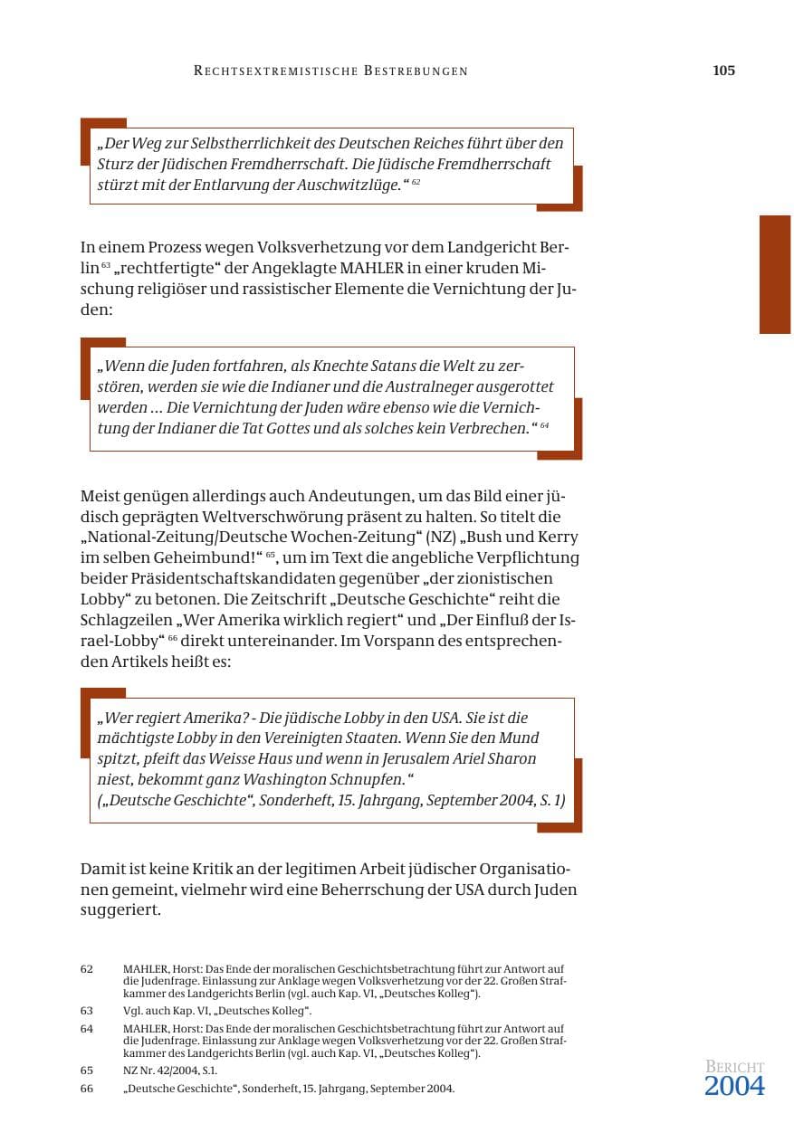 Seite 107 des Verfassungsschutzbericht 2004 Bund