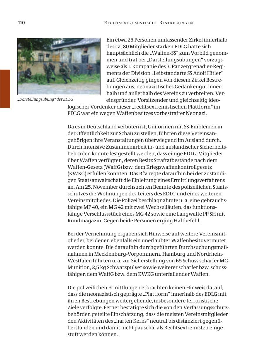 Seite 112 des Verfassungsschutzbericht 2004 Bund