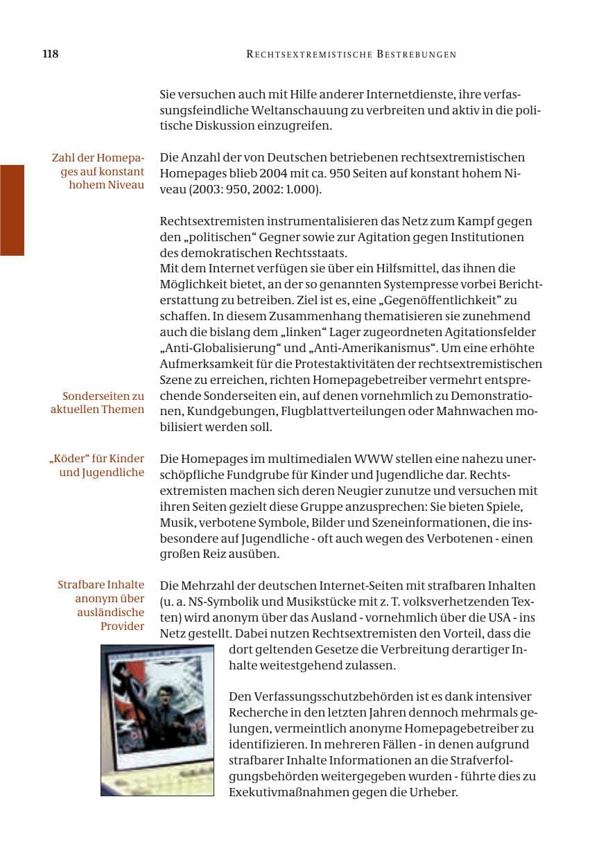 Seite 120 des Verfassungsschutzbericht 2004 Bund