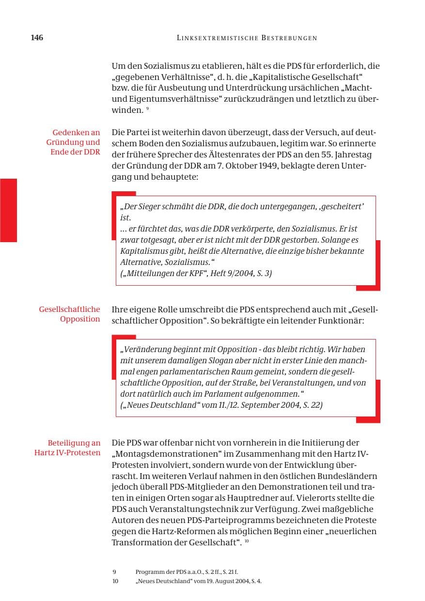Seite 148 des Verfassungsschutzbericht 2004 Bund