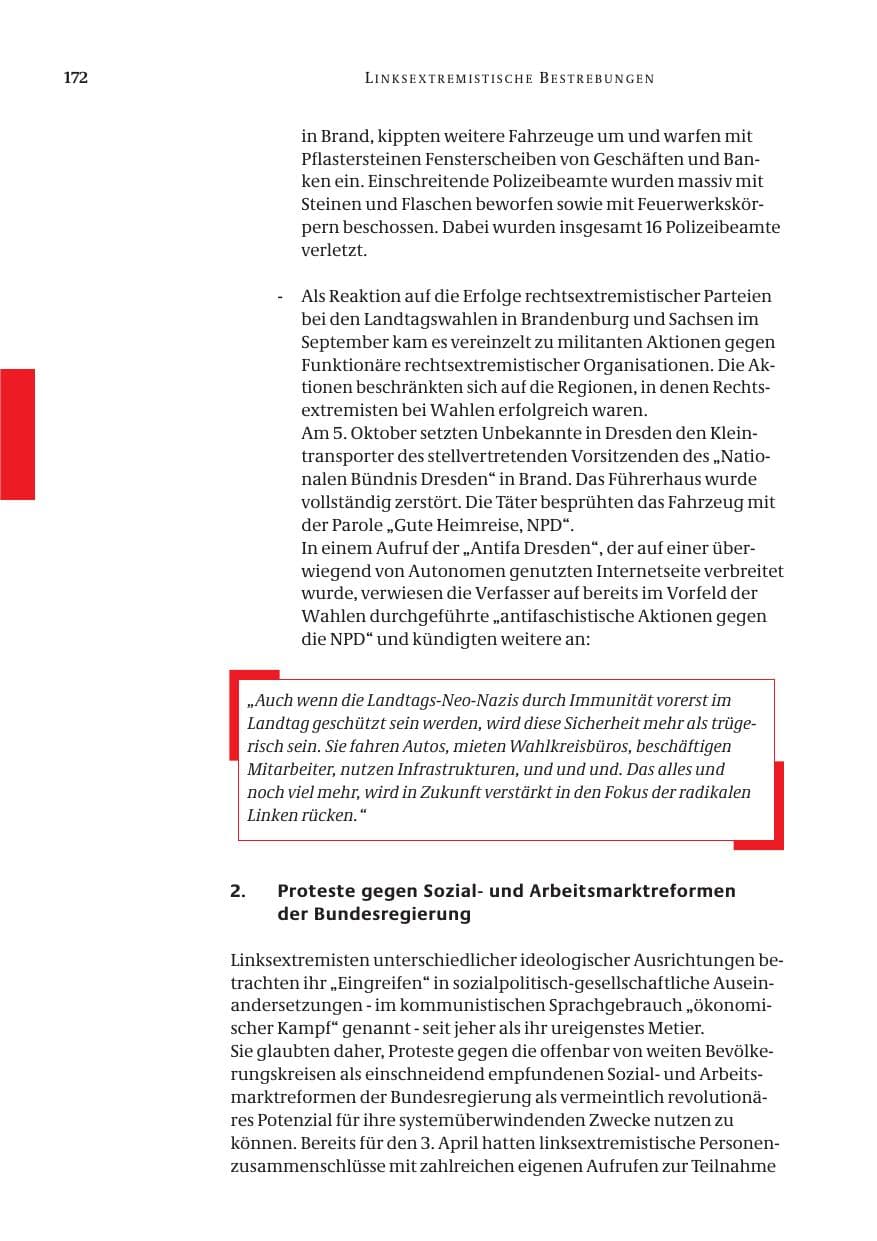 Seite 174 des Verfassungsschutzbericht 2004 Bund