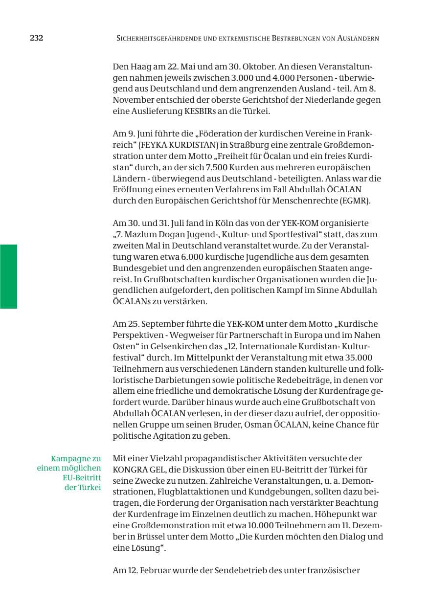 Seite 234 des Verfassungsschutzbericht 2004 Bund