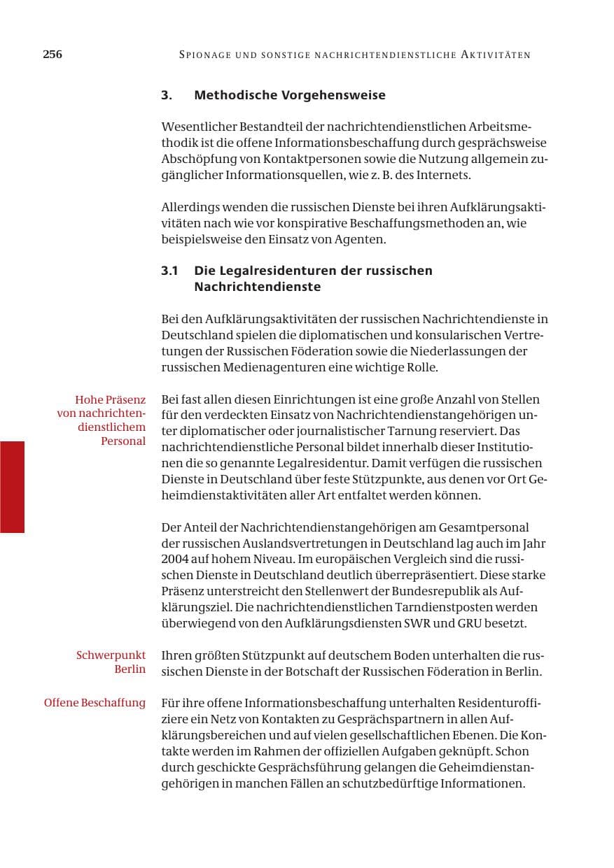 Seite 258 des Verfassungsschutzbericht 2004 Bund