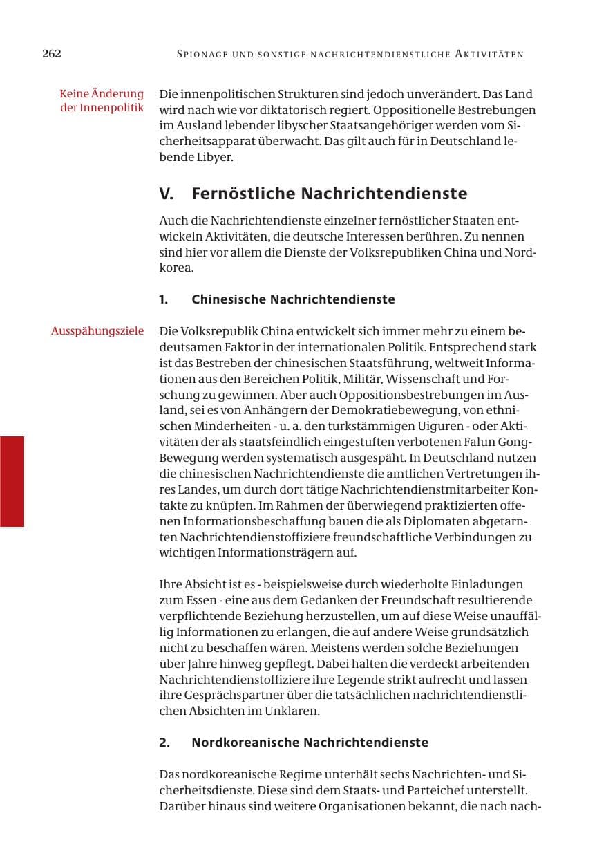 Seite 264 des Verfassungsschutzbericht 2004 Bund