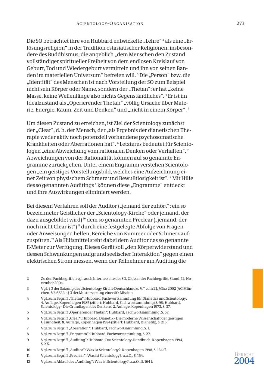 Seite 275 des Verfassungsschutzbericht 2004 Bund