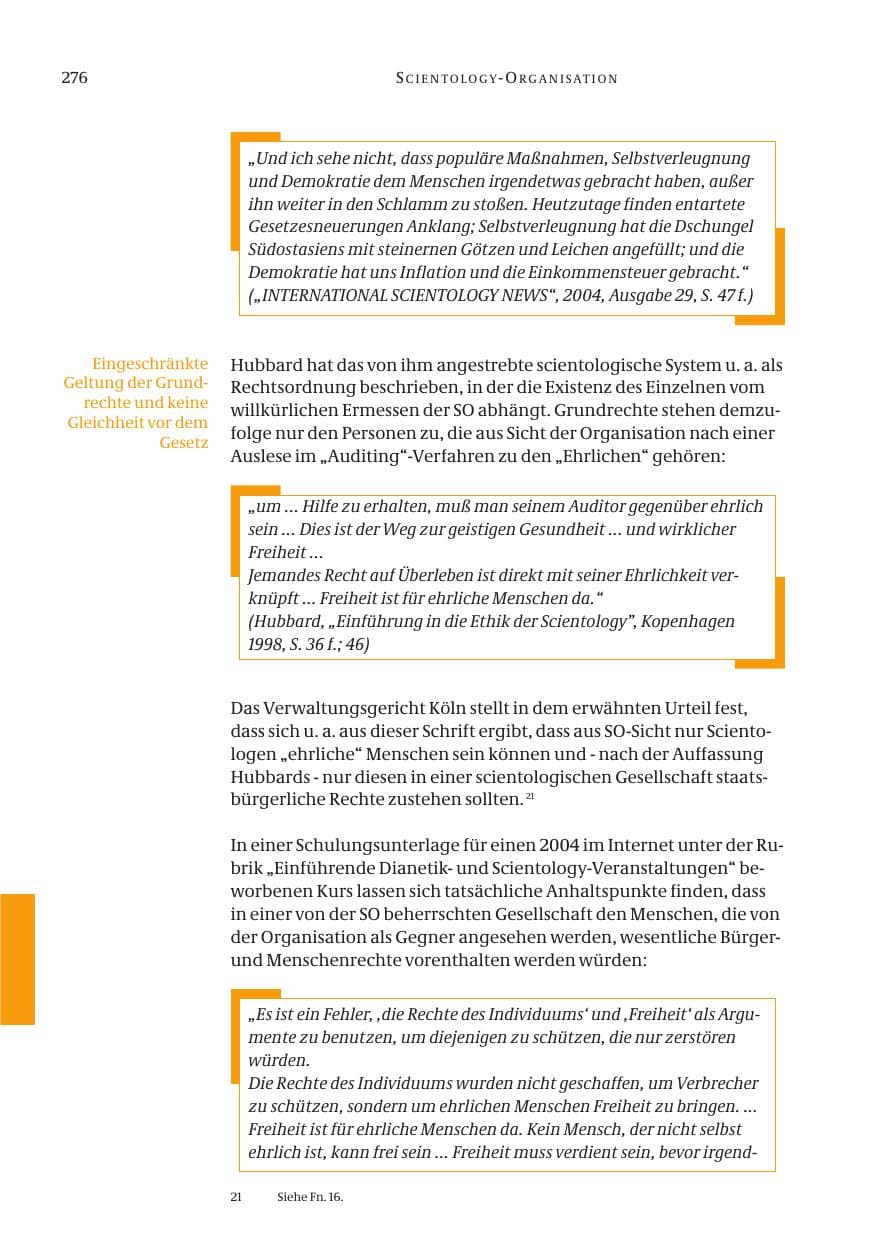 Seite 278 des Verfassungsschutzbericht 2004 Bund