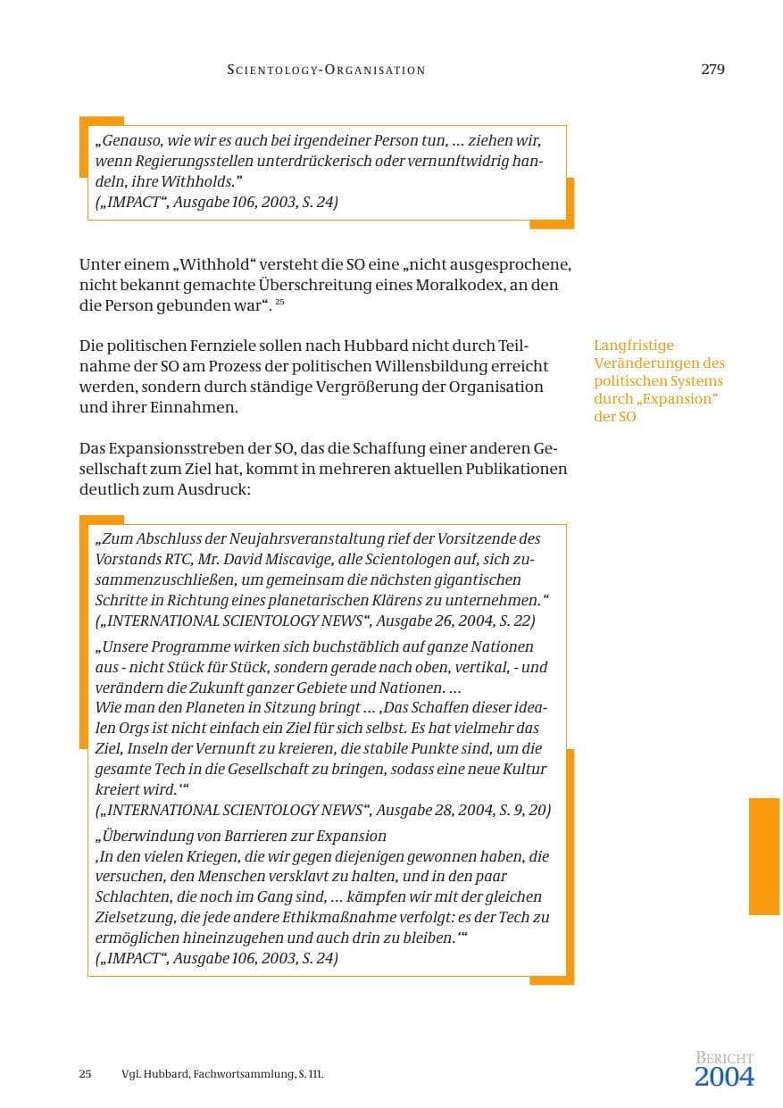 Seite 281 des Verfassungsschutzbericht 2004 Bund