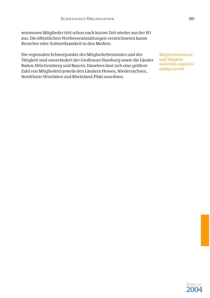 Seite 283 des Verfassungsschutzbericht 2004 Bund