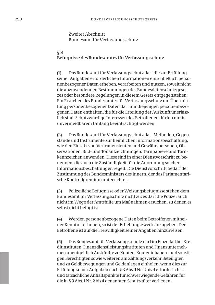 Seite 292 des Verfassungsschutzbericht 2004 Bund