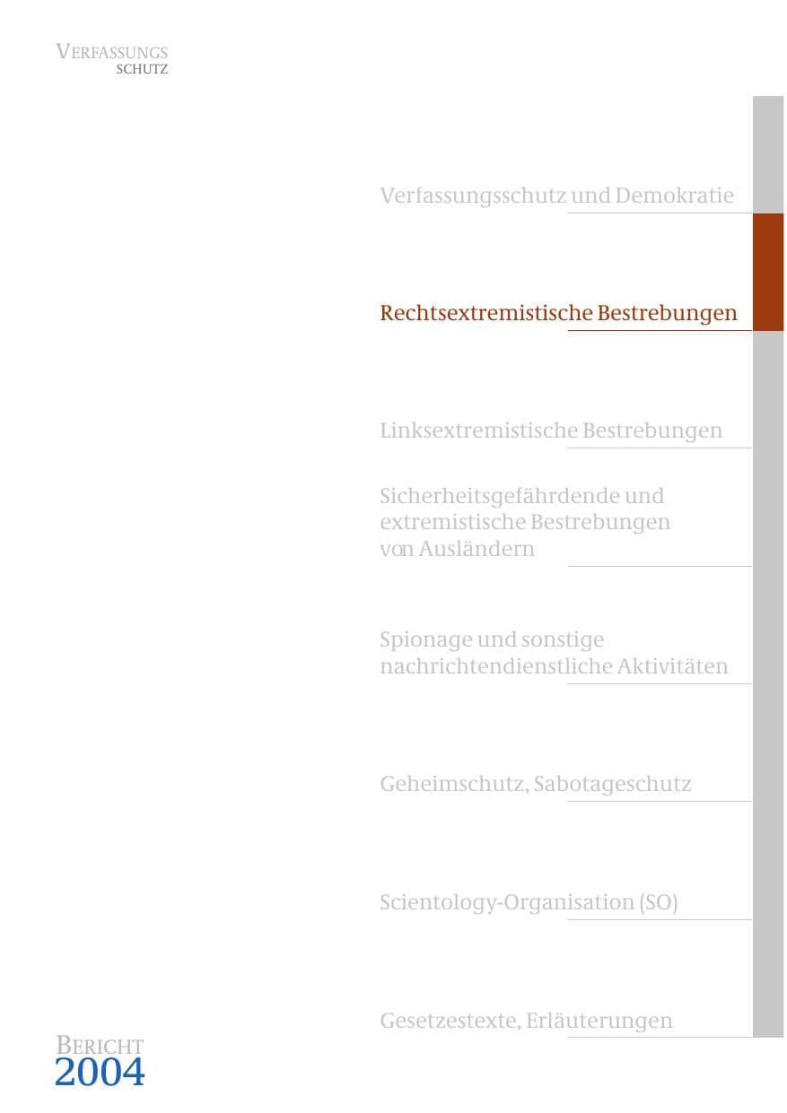Seite 33 des Verfassungsschutzbericht 2004 Bund