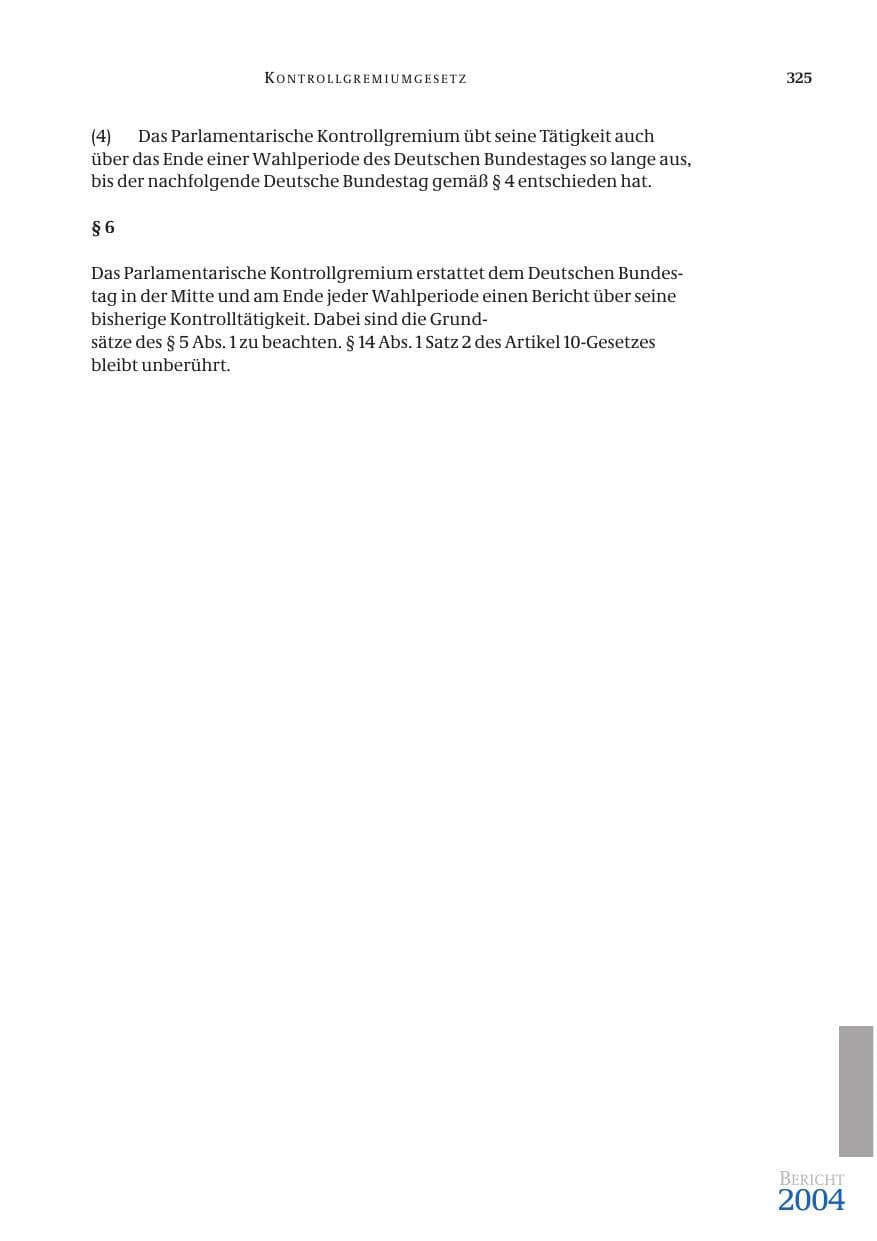 Seite 327 des Verfassungsschutzbericht 2004 Bund
