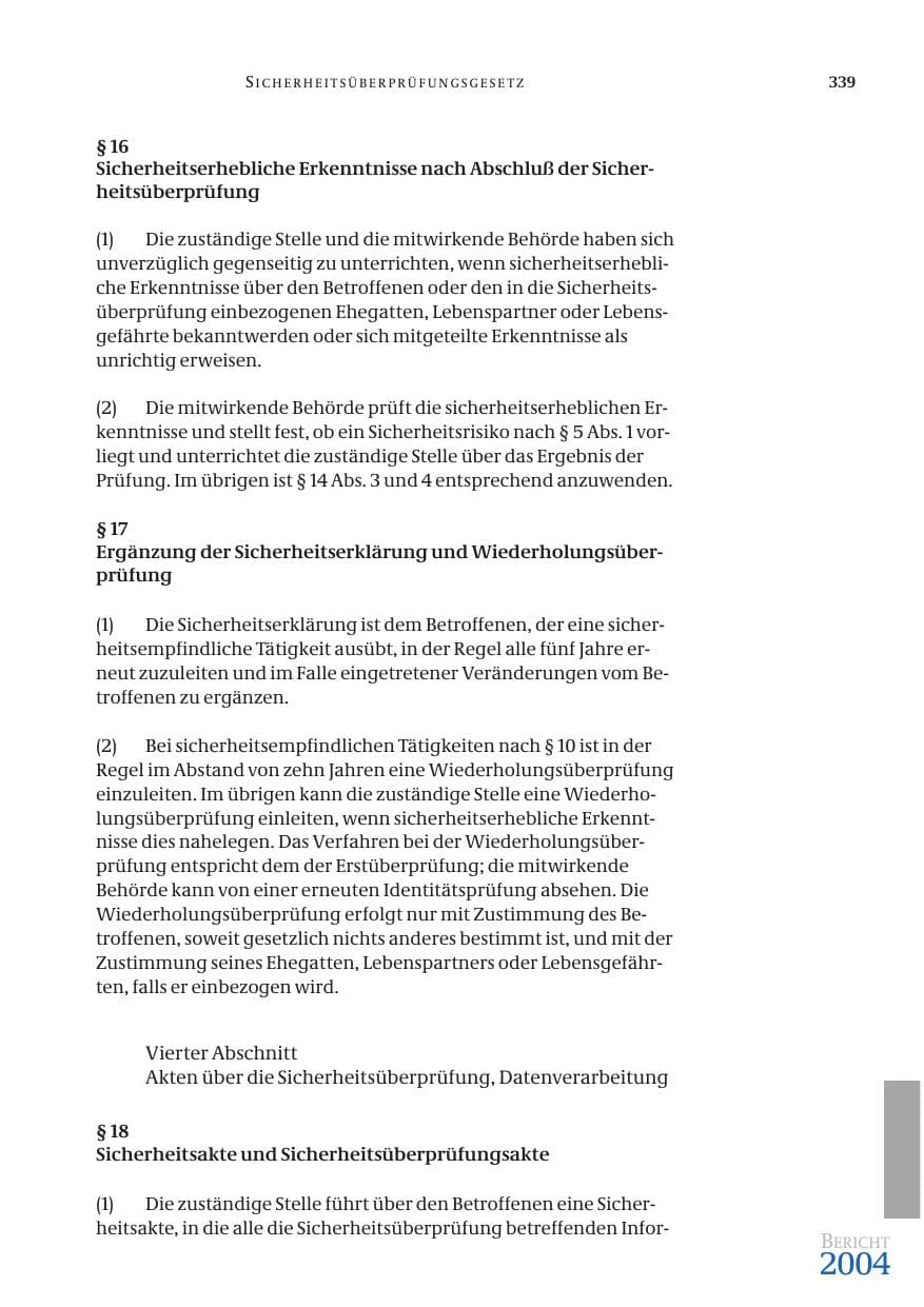 Seite 341 des Verfassungsschutzbericht 2004 Bund