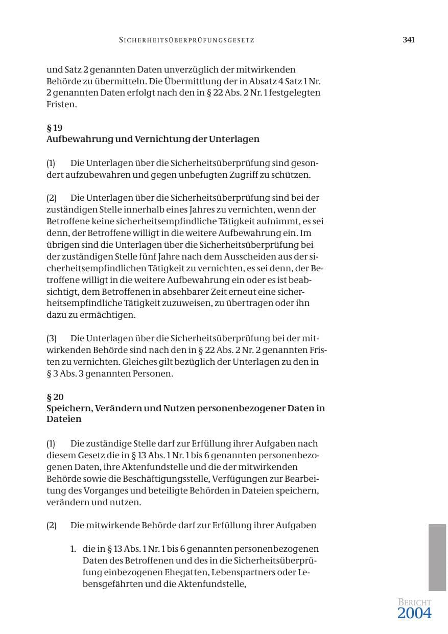 Seite 343 des Verfassungsschutzbericht 2004 Bund