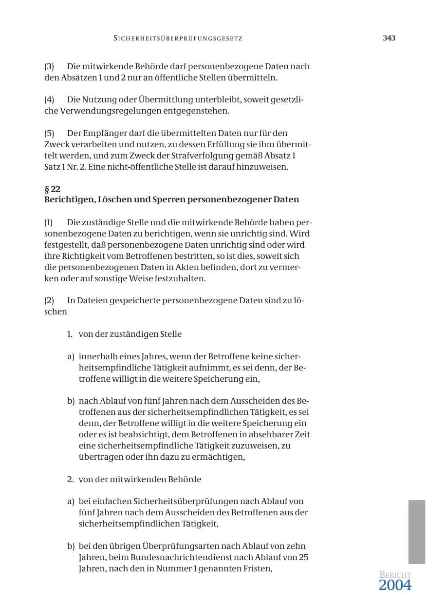 Seite 345 des Verfassungsschutzbericht 2004 Bund