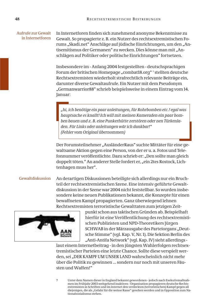 Seite 50 des Verfassungsschutzbericht 2004 Bund