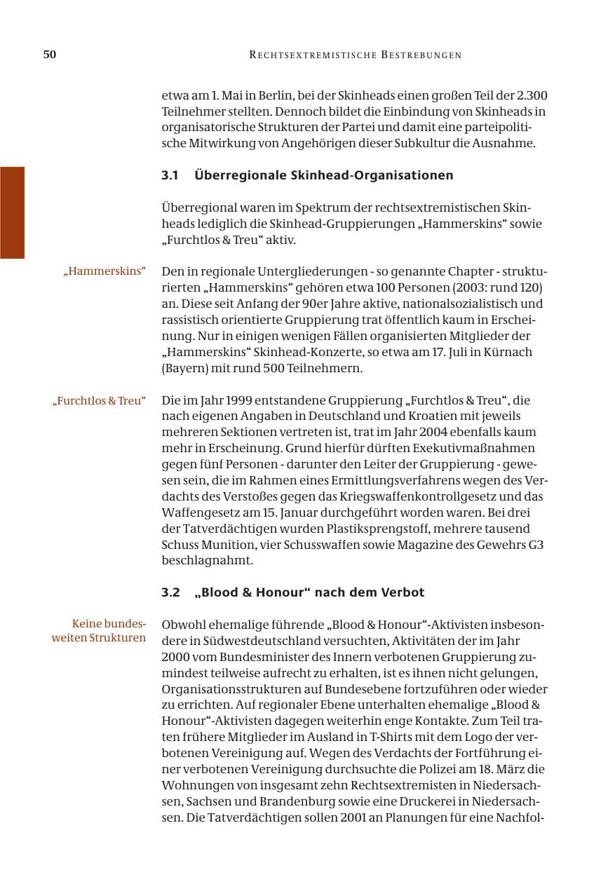 Seite 52 des Verfassungsschutzbericht 2004 Bund
