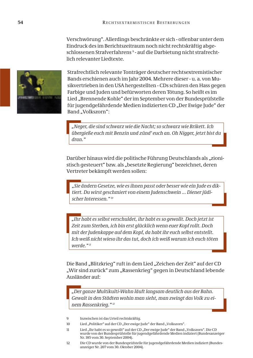 Seite 56 des Verfassungsschutzbericht 2004 Bund