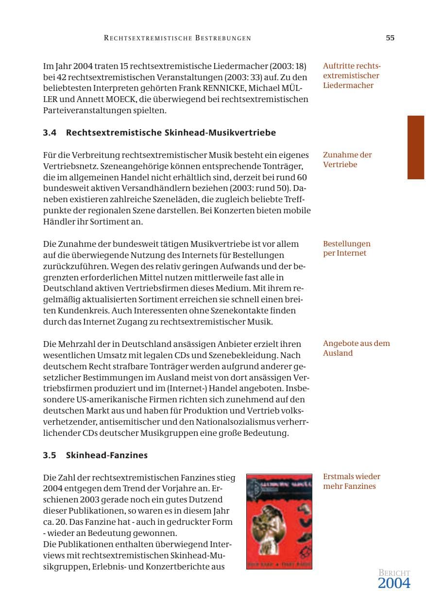Seite 57 des Verfassungsschutzbericht 2004 Bund