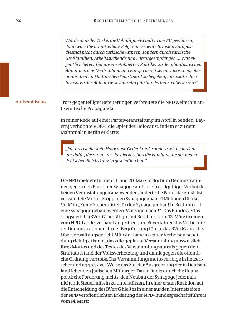 Seite 74 des Verfassungsschutzbericht 2004 Bund