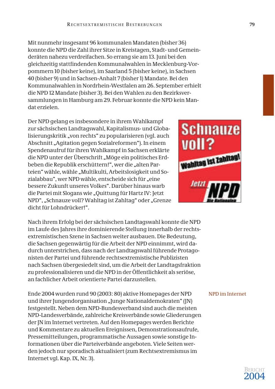 Seite 81 des Verfassungsschutzbericht 2004 Bund