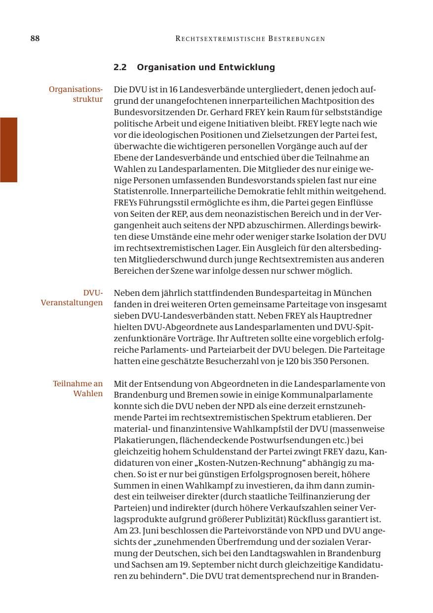 Seite 90 des Verfassungsschutzbericht 2004 Bund