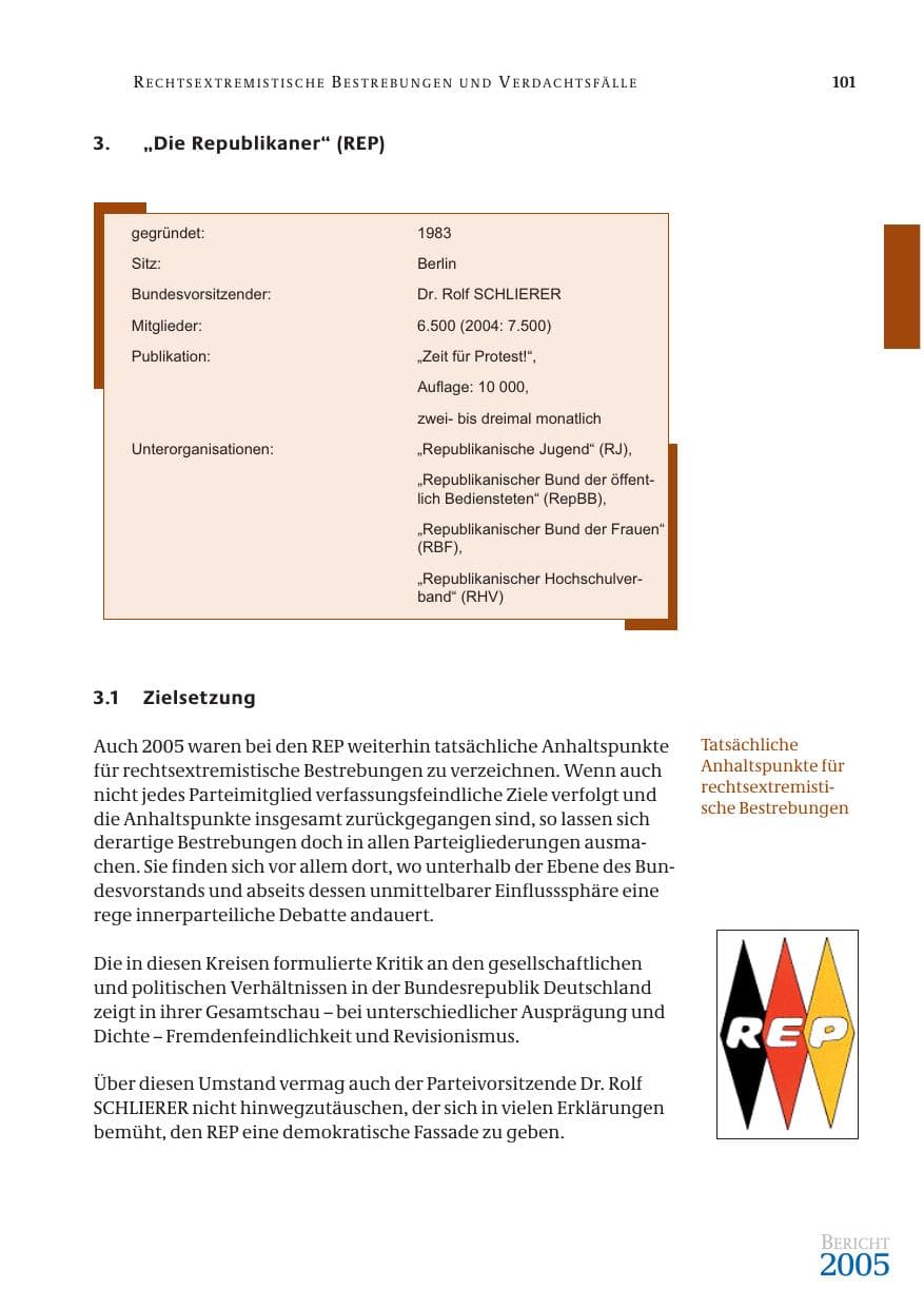 Seite 102 des Verfassungsschutzbericht 2005 Bund