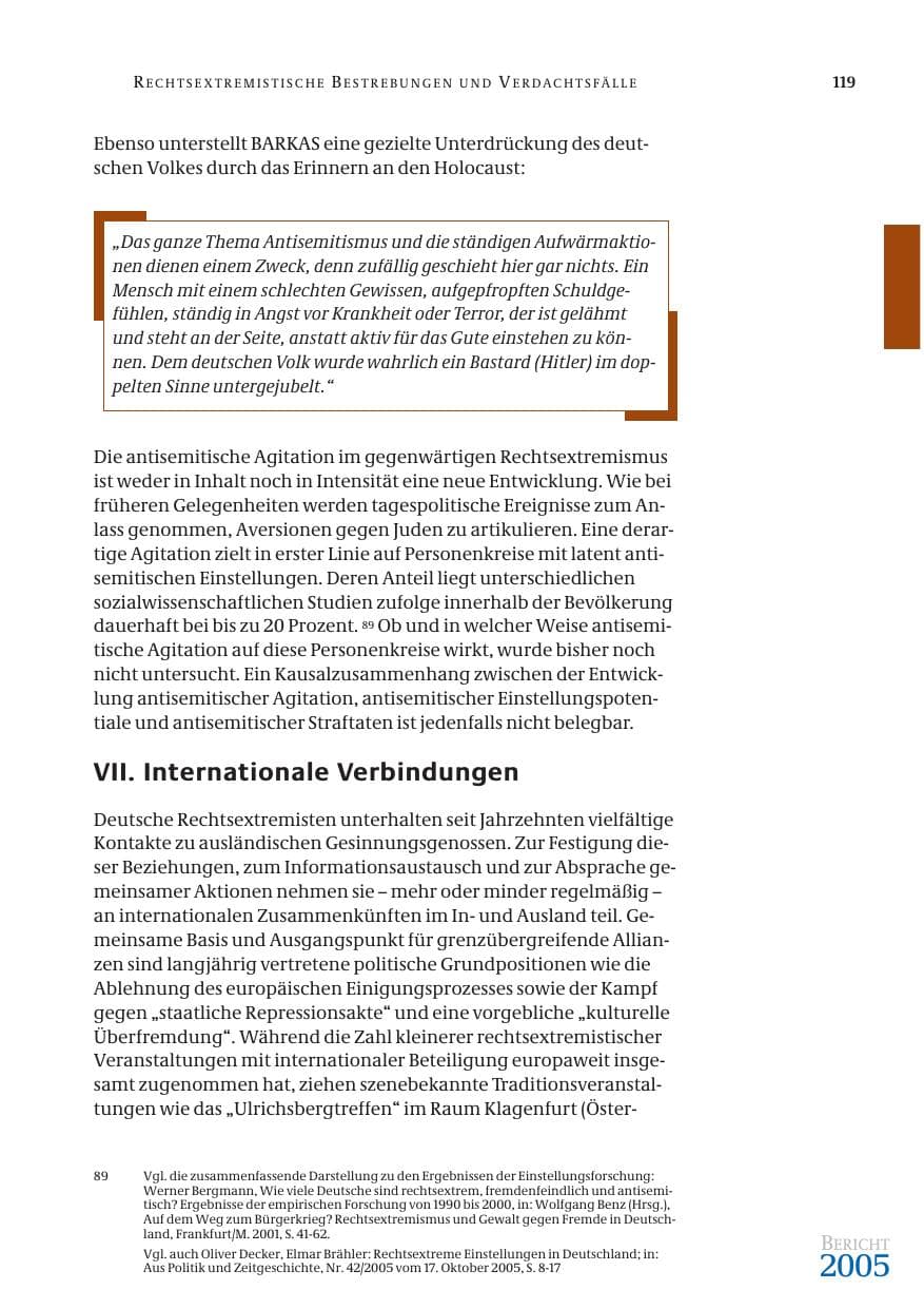 Seite 120 des Verfassungsschutzbericht 2005 Bund