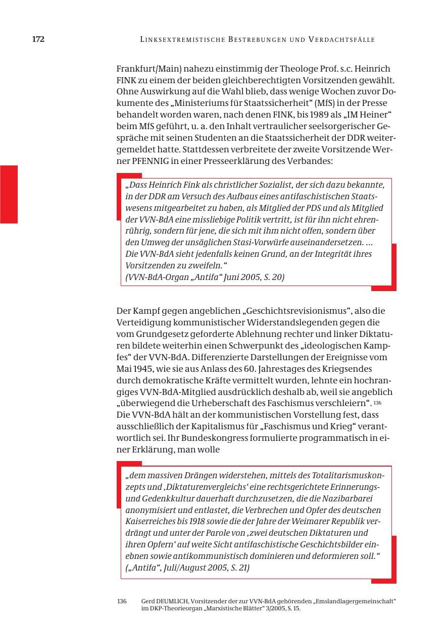 Seite 173 des Verfassungsschutzbericht 2005 Bund