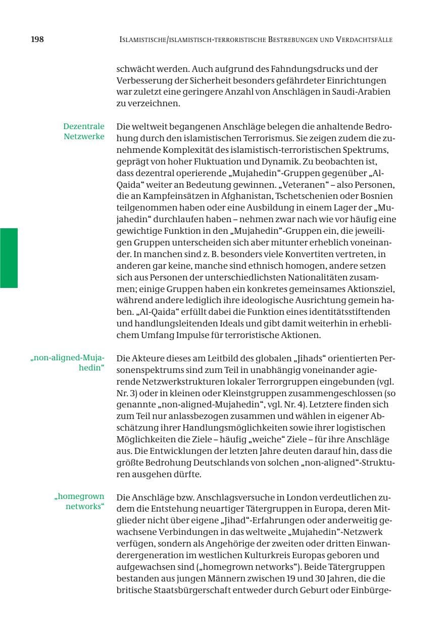 Seite 199 des Verfassungsschutzbericht 2005 Bund