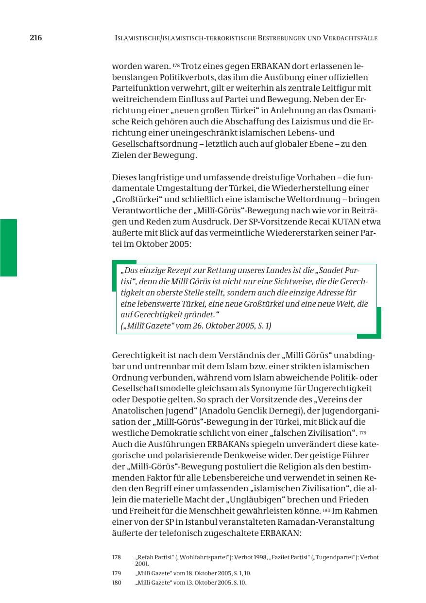 Seite 217 des Verfassungsschutzbericht 2005 Bund