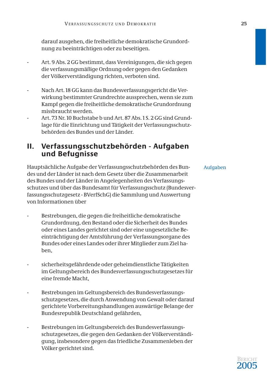 Seite 26 des Verfassungsschutzbericht 2005 Bund