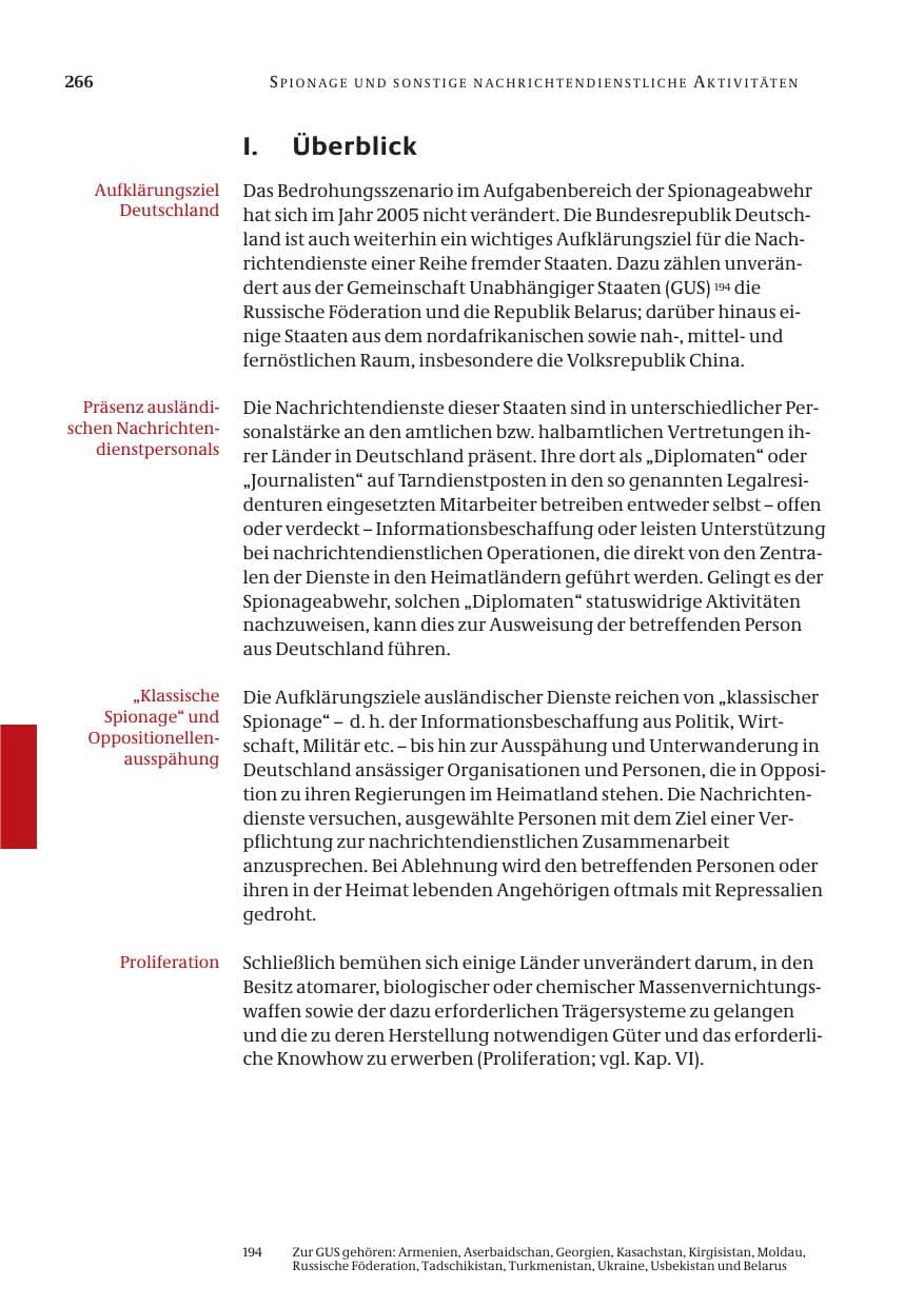 Seite 267 des Verfassungsschutzbericht 2005 Bund